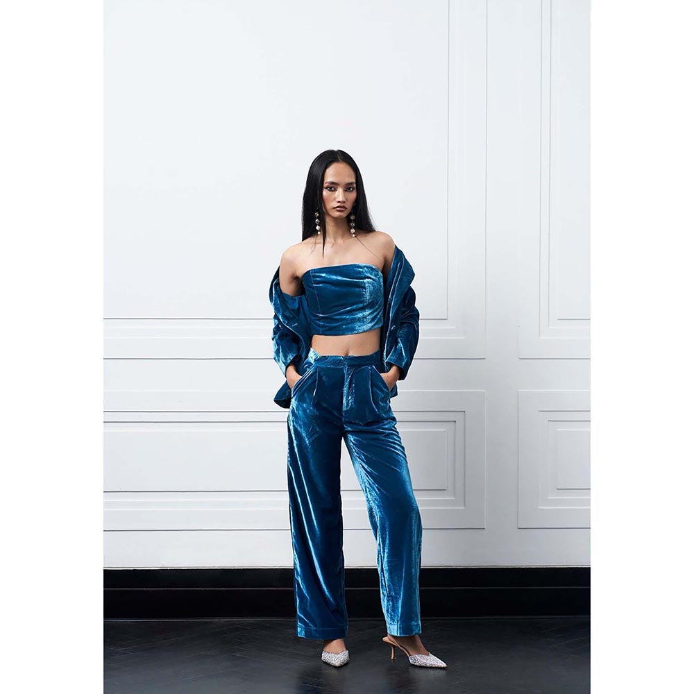 Kay Kay BY KKHUSHI SAHAII Mexik Turquoise Co-Ord Set