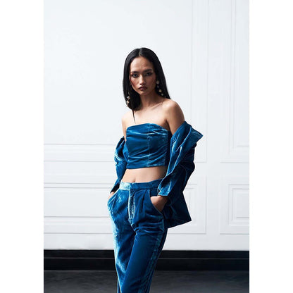 Kay Kay BY KKHUSHI SAHAII Mexik Turquoise Co-Ord Set