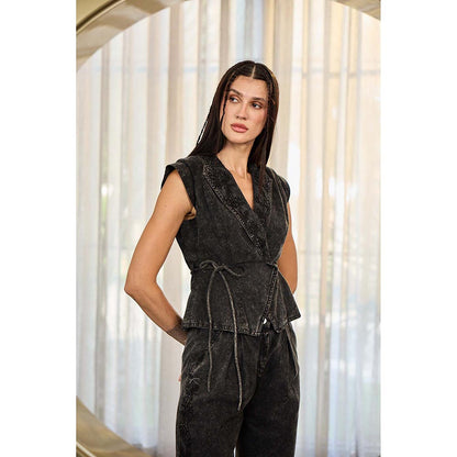 Kay Kay BY KKHUSHI SAHAII Duli Denim Black Co-Ord Set