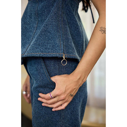 Kay Kay BY KKHUSHI SAHAII Kate Navy Blue Co-Ord Set