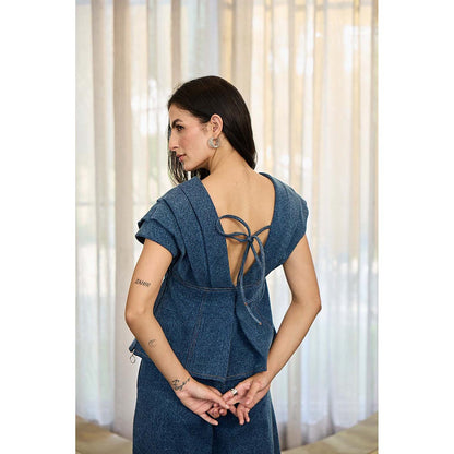 Kay Kay BY KKHUSHI SAHAII Kate Navy Blue Co-Ord Set