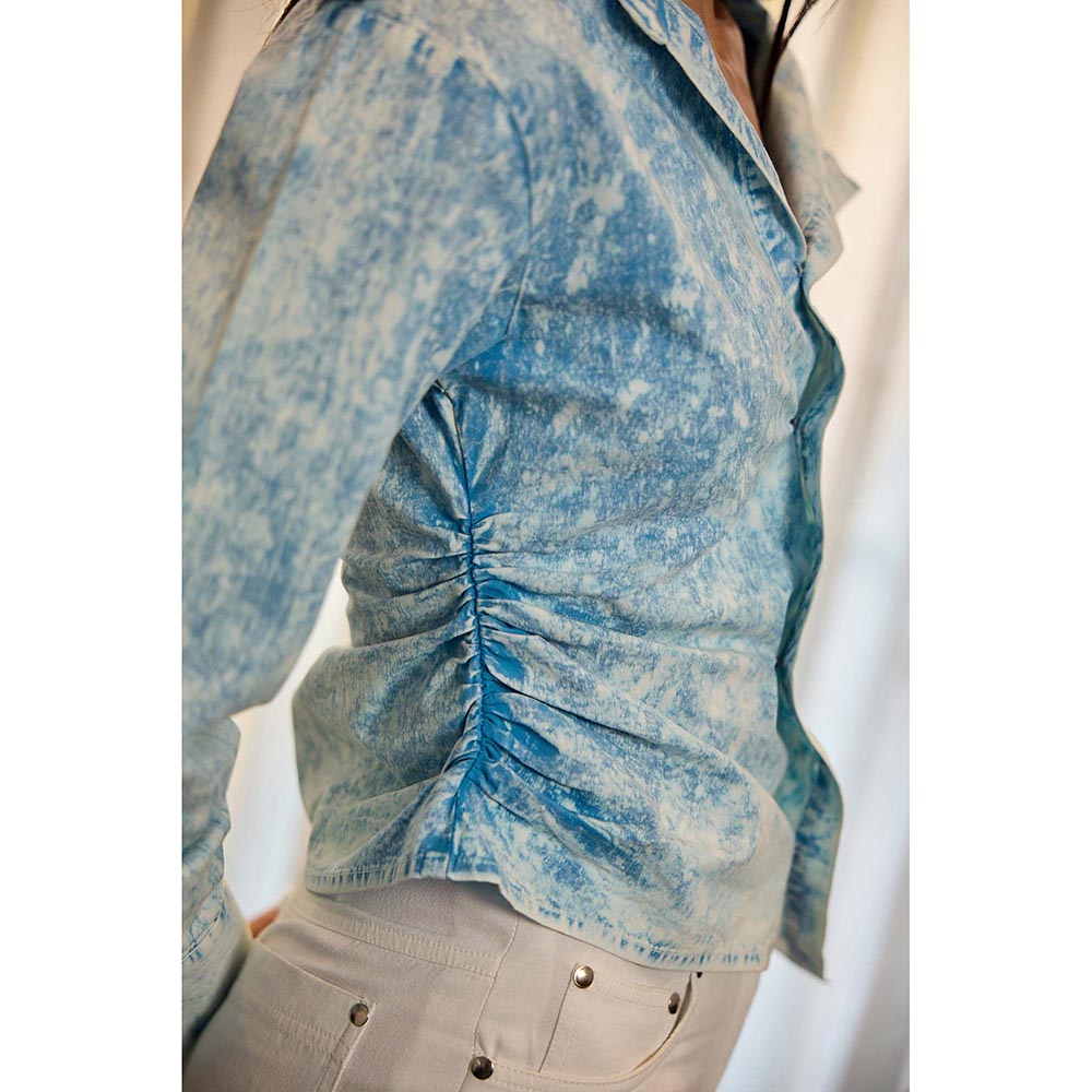 Kay Kay BY KKHUSHI SAHAII Blue Vecchi Cotton Shirt