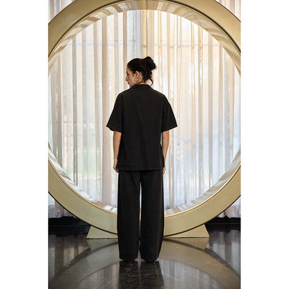 Kay Kay BY KKHUSHI SAHAII Claudy Embroidered Black Co-Ord Set