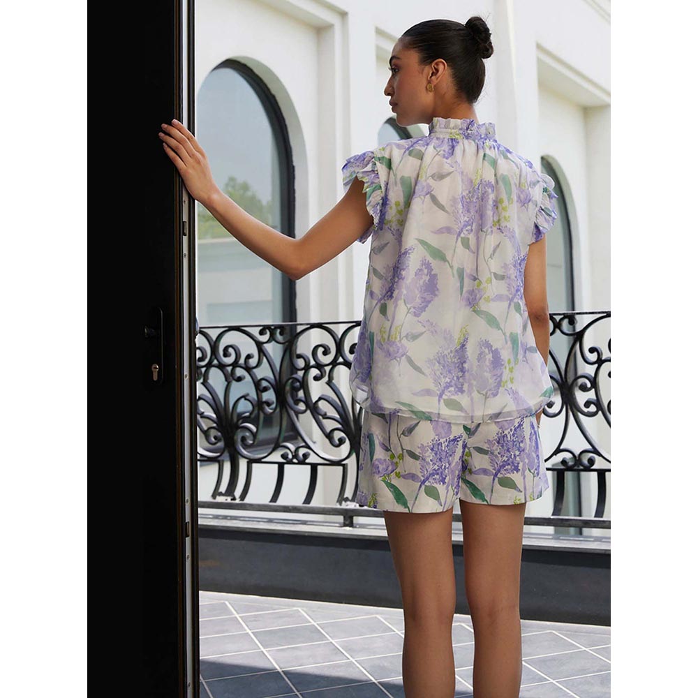 Kay Kay BY KKHUSHI SAHAII Floral Printed Purple Co-Ord Set