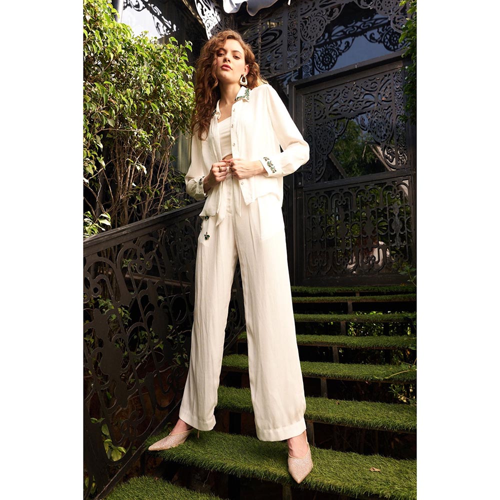 Kay Kay BY KKHUSHI SAHAII Victoria White Co-Ord Set