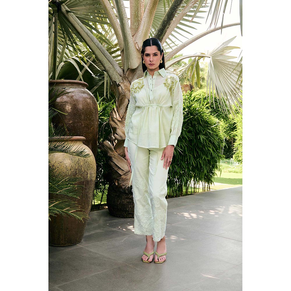 Kay Kay BY KKHUSHI SAHAII Iris Green Co-Ord Set