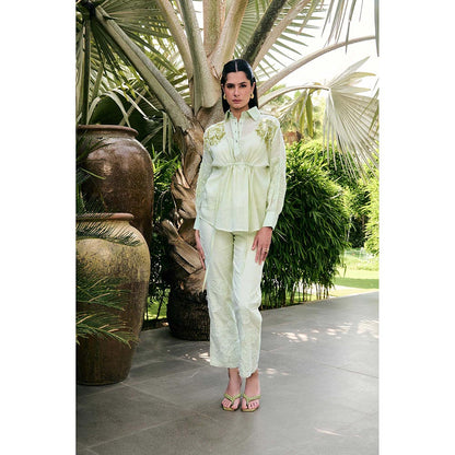 Kay Kay BY KKHUSHI SAHAII Iris Green Co-Ord Set