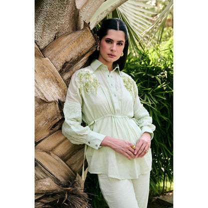 Kay Kay BY KKHUSHI SAHAII Iris Green Co-Ord Set