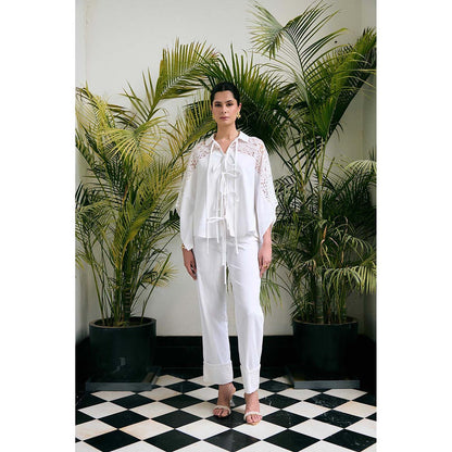 Kay Kay BY KKHUSHI SAHAII Reyah White Co-Ord Set