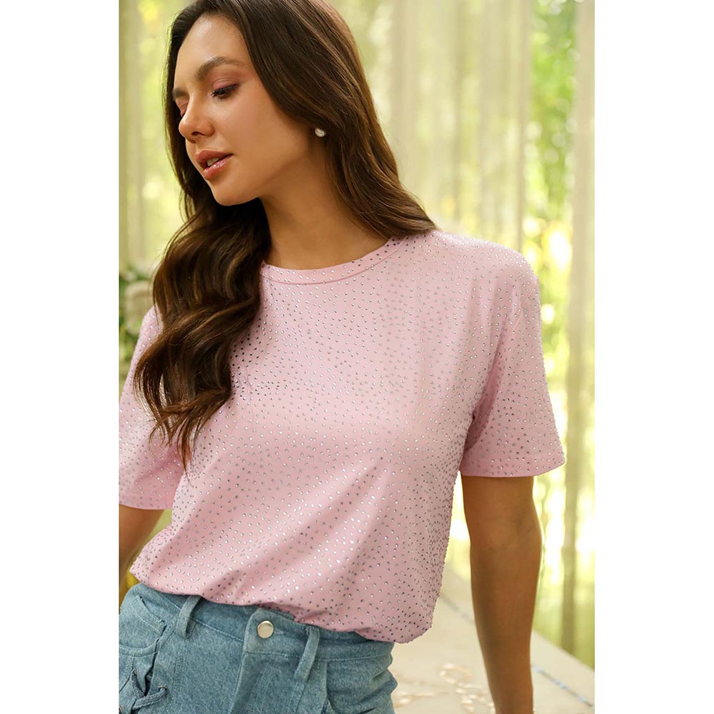 Kay Kay BY KKHUSHI SAHAII Serena Boxy Fit Pink T-shirt