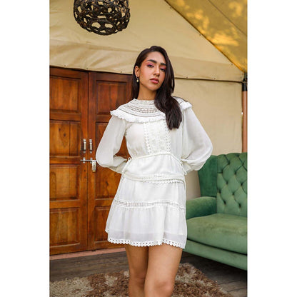Kay Kay BY KKHUSHI SAHAII Utopia White Mini Dress