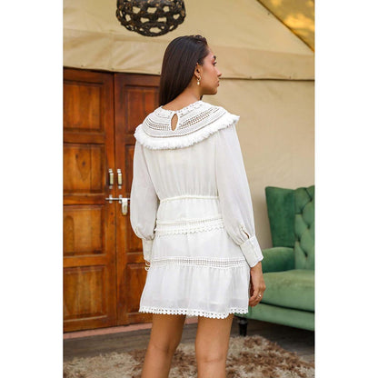 Kay Kay BY KKHUSHI SAHAII Utopia White Mini Dress