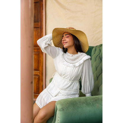 Kay Kay BY KKHUSHI SAHAII Utopia White Mini Dress