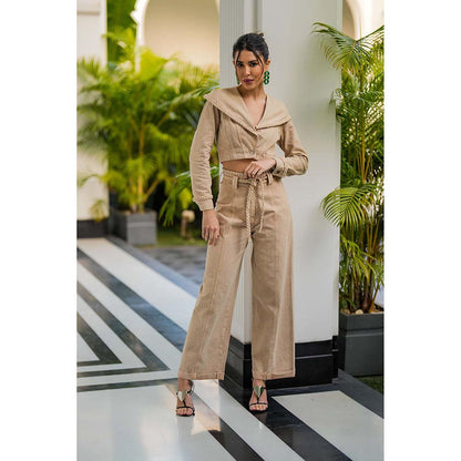 Kay Kay BY KKHUSHI SAHAII Shiloh Beige Co-Ord Set