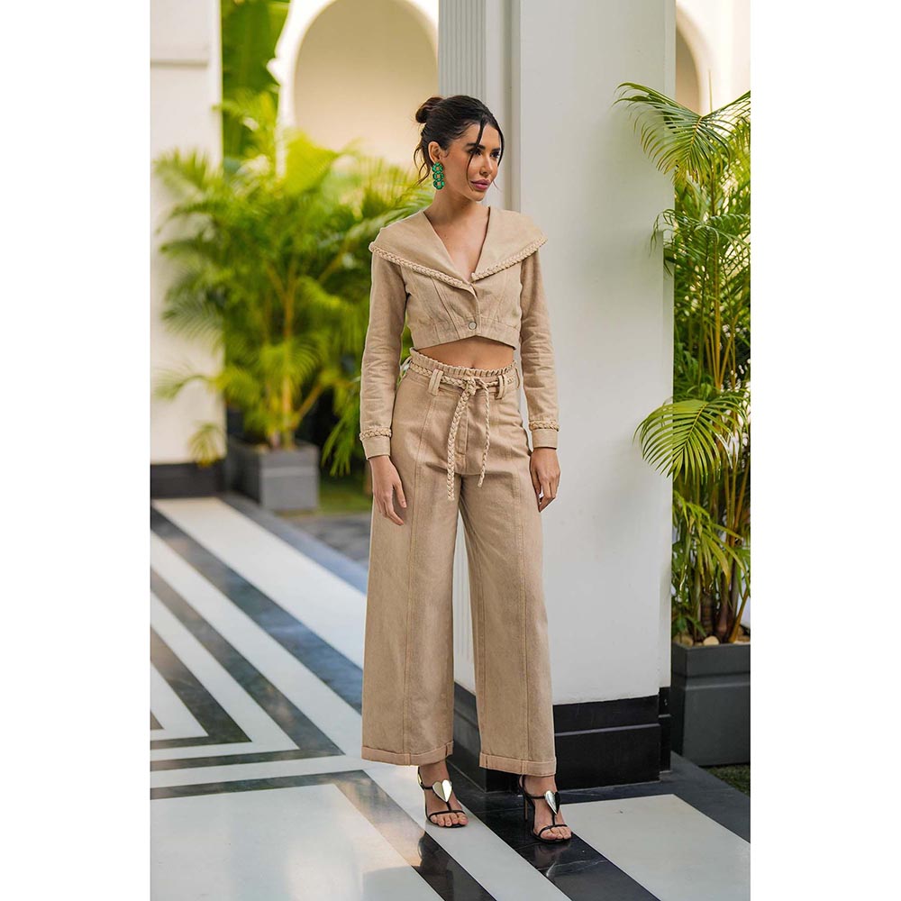 Kay Kay BY KKHUSHI SAHAII Shiloh Beige Co-Ord Set