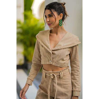 Kay Kay BY KKHUSHI SAHAII Shiloh Beige Co-Ord Set