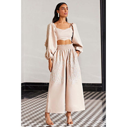 Kay Kay BY KKHUSHI SAHAII Embellished Rose Gold Co-Ord Set
