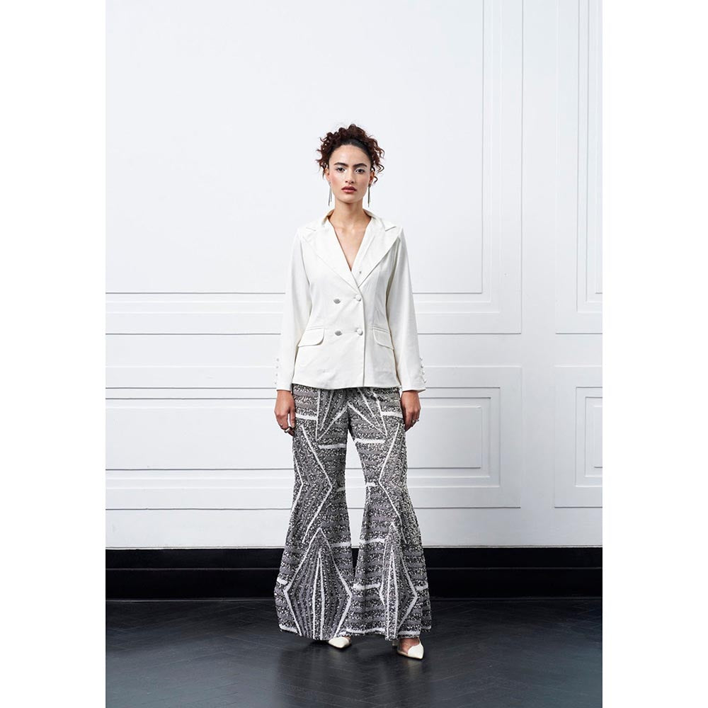 Kay Kay BY KKHUSHI SAHAII Off White Zeke Blazer and Pant