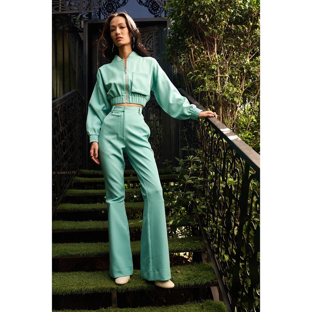 Kay Kay BY KKHUSHI SAHAII Turquoise Claire Co-Ord Set
