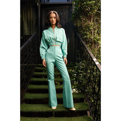 Kay Kay BY KKHUSHI SAHAII Turquoise Claire Co-Ord Set