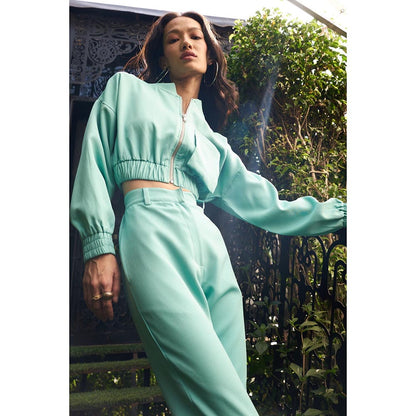 Kay Kay BY KKHUSHI SAHAII Turquoise Claire Co-Ord Set