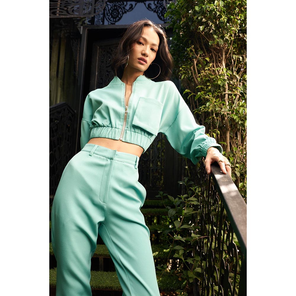 Kay Kay BY KKHUSHI SAHAII Turquoise Claire Co-Ord Set