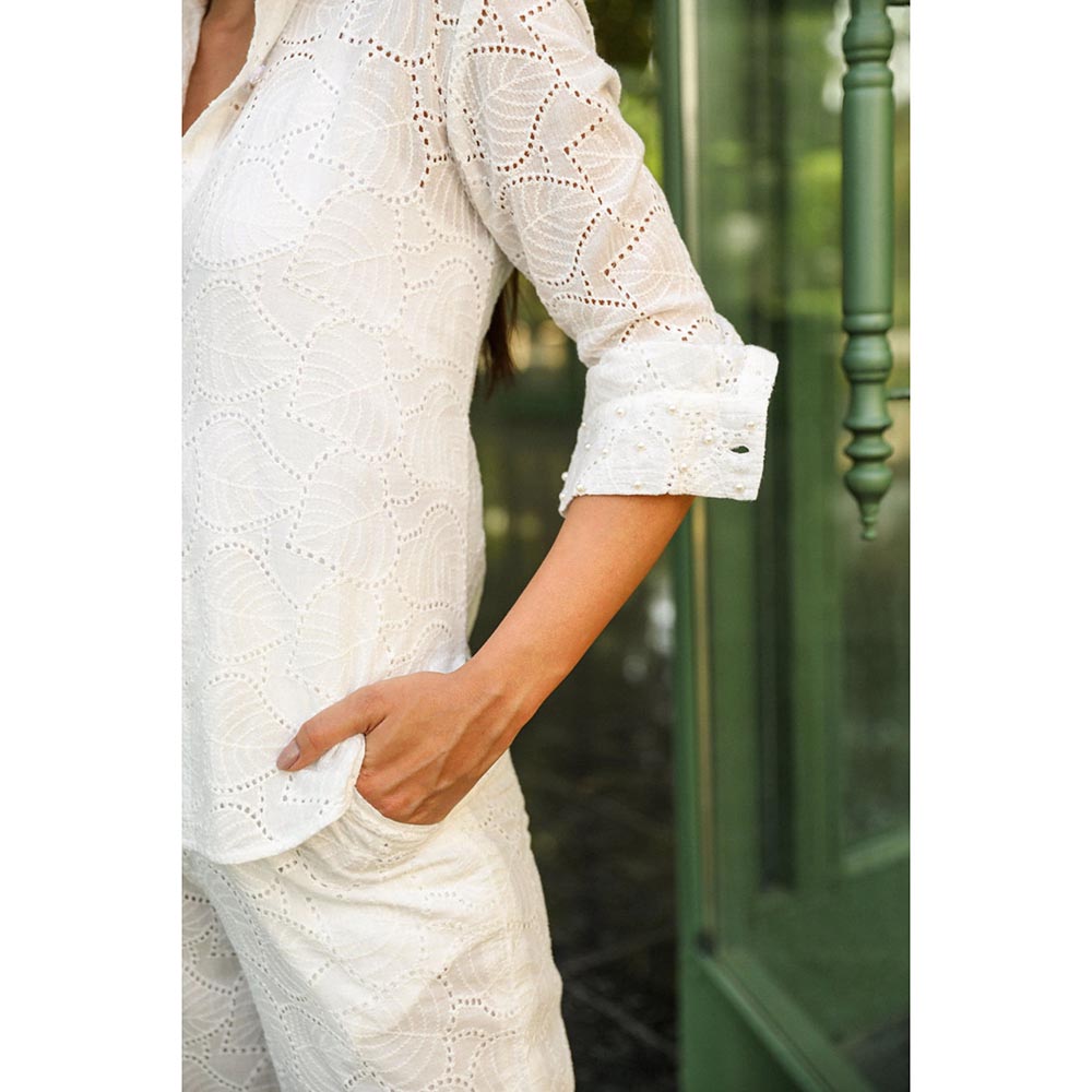 Kay Kay BY KKHUSHI SAHAII Which Hana Schiffli Work Shirt And Pant