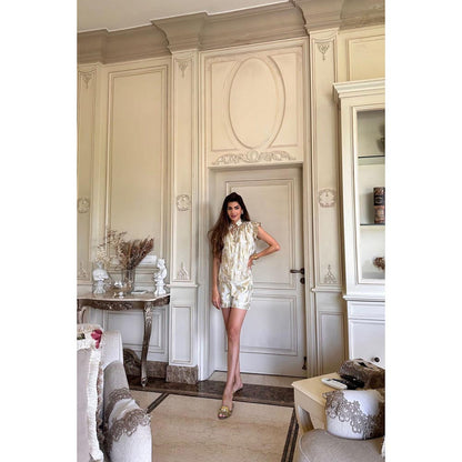 Kay Kay BY KKHUSHI SAHAII Gold Lurex Top And Short