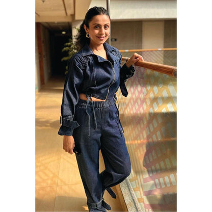 Kay Kay BY KKHUSHI SAHAII Blue Megan Denim Shirt And Pant