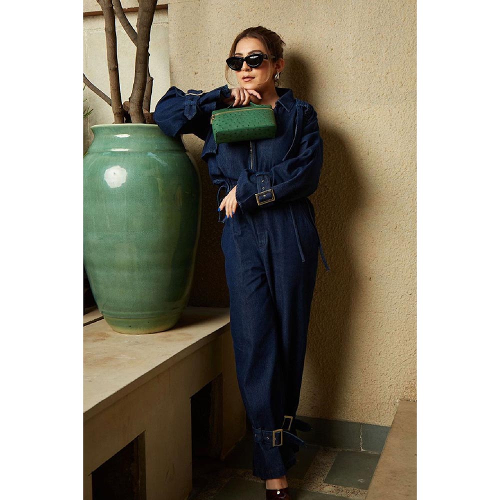 Kay Kay BY KKHUSHI SAHAII Blue Megan Denim Shirt And Pant
