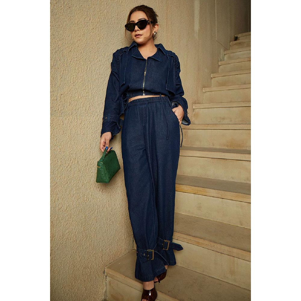 Kay Kay BY KKHUSHI SAHAII Blue Megan Denim Shirt And Pant