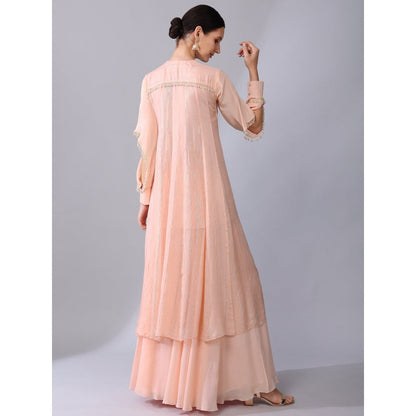 KEITH GOMES Pearl Sequins Sequined Tunic & Palazzo (Set of 2)