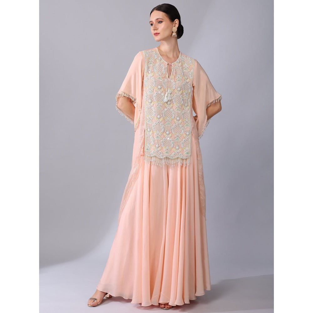 KEITH GOMES Pearl Sequins Sequined Tunic & Palazzo (Set of 2)