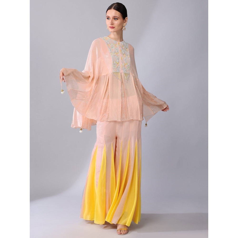 KEITH GOMES Pearl Sequins Embroidered Tunic & Sharara (Set of 2)