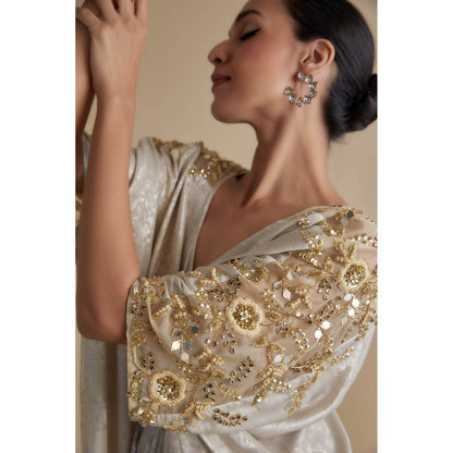 KEITH GOMES White Embellished Kaftan Dress