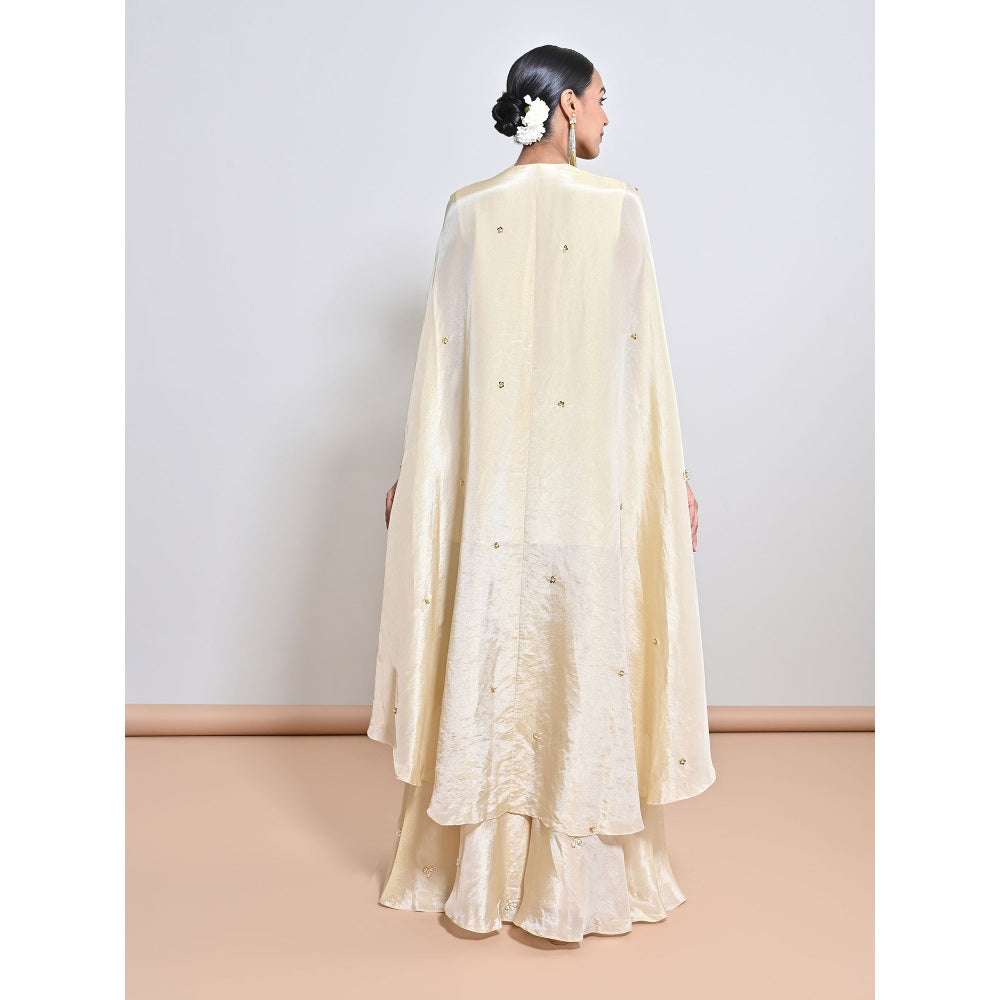 KEITH GOMES Ivory Embroidered Tunic with Palazzo