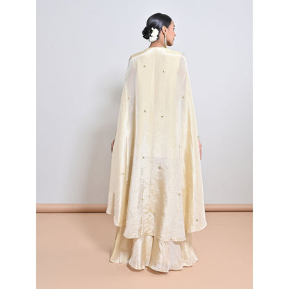 KEITH GOMES Ivory Embroidered Tunic with Palazzo