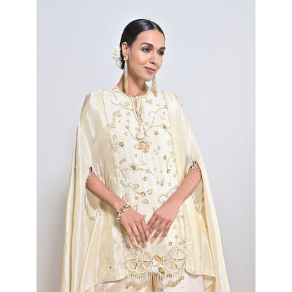 KEITH GOMES Ivory Embroidered Tunic with Palazzo