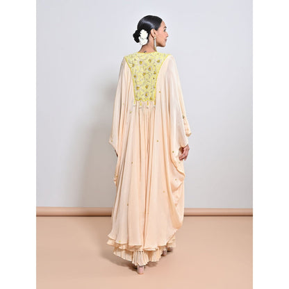 KEITH GOMES Peach Embroidered Kurta with Palazzo