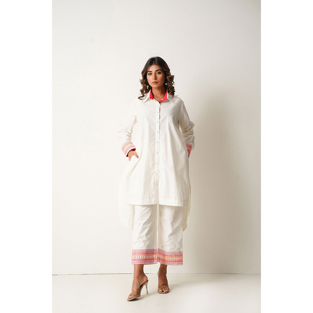 Keva Clothing Paper Plane Co-Ord - White (Set of 2)