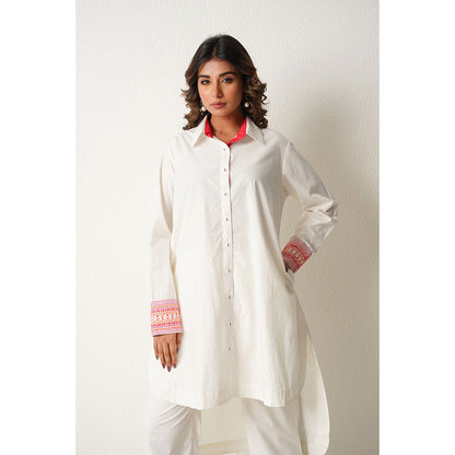 Keva Clothing Paper Plane Co-Ord - White (Set of 2)