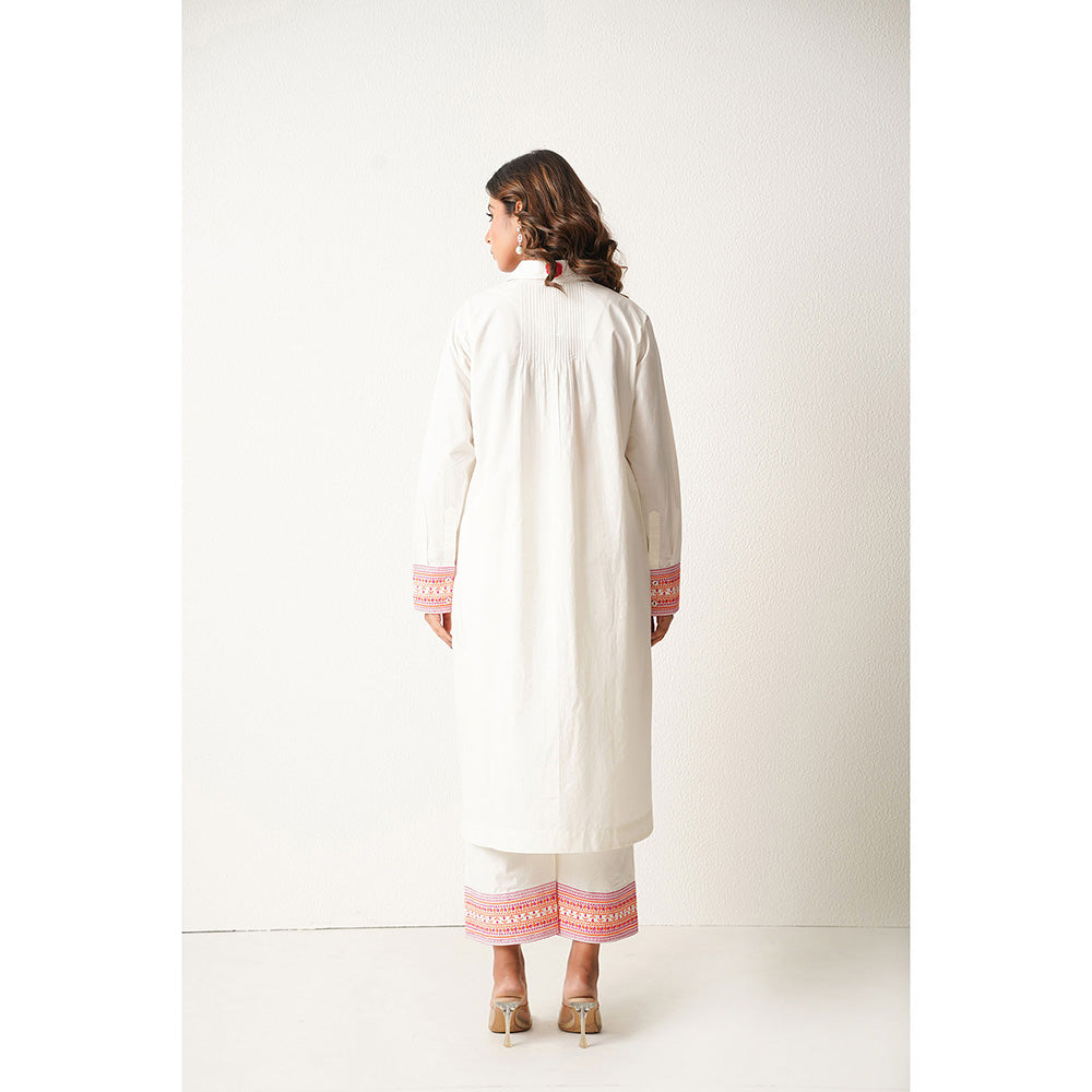 Keva Clothing Paper Plane Co-Ord - White (Set of 2)