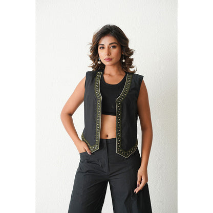 Keva Clothing Blue Lagoon Jacket with Pant -Black (Set of 2)