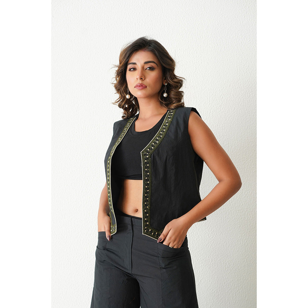 Keva Clothing Blue Lagoon Jacket with Pant -Black (Set of 2)