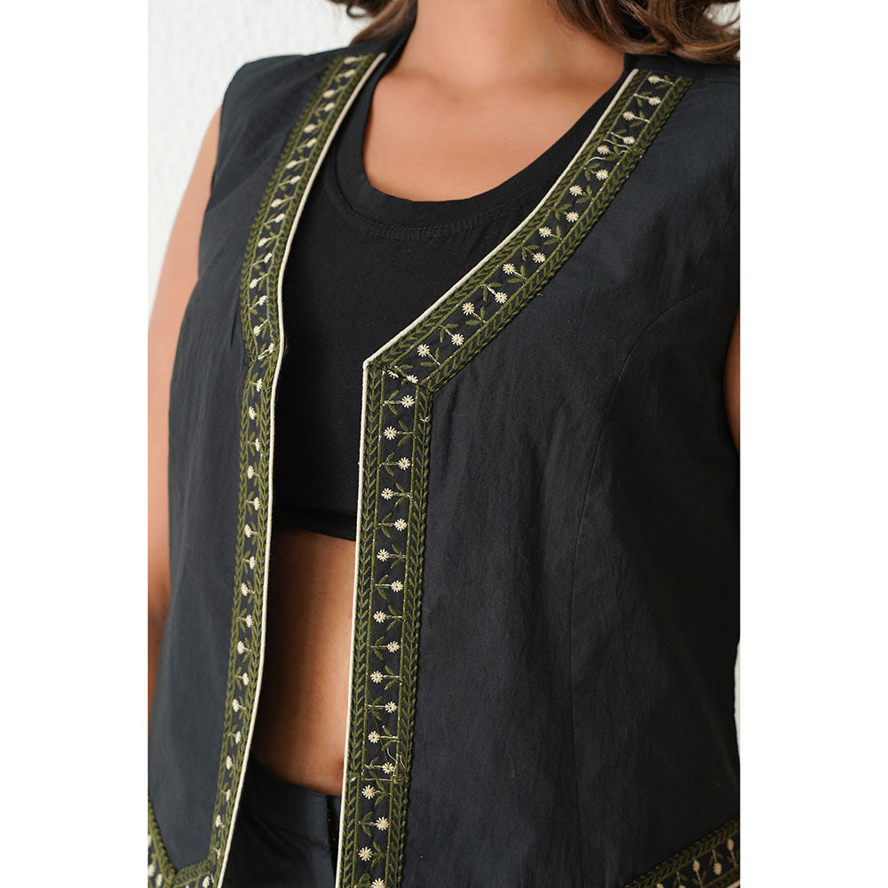 Keva Clothing Blue Lagoon Jacket with Pant -Black (Set of 2)