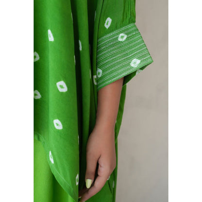 Keva Clothing Bandhani Shirt With Elephant Pants Set Of Two (Green)