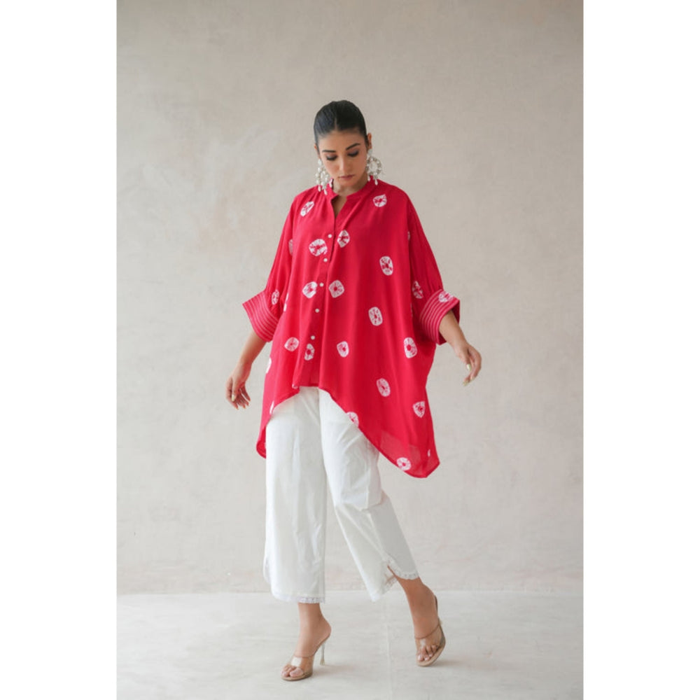 Keva Clothing Bandhani Co-Ord Set Of Two (Red)