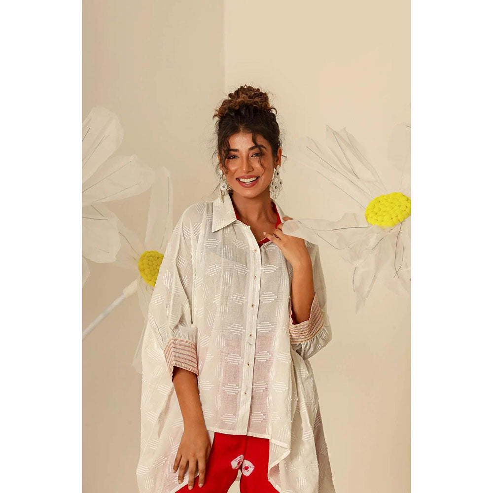 Keva Clothing Off White Kaftan Shirt