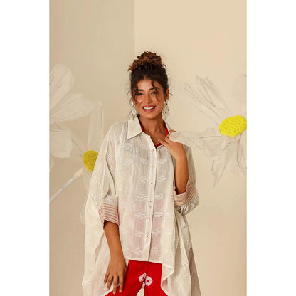 Keva Clothing Off White Kaftan Shirt