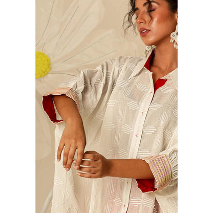 Keva Clothing Off White Kaftan Shirt